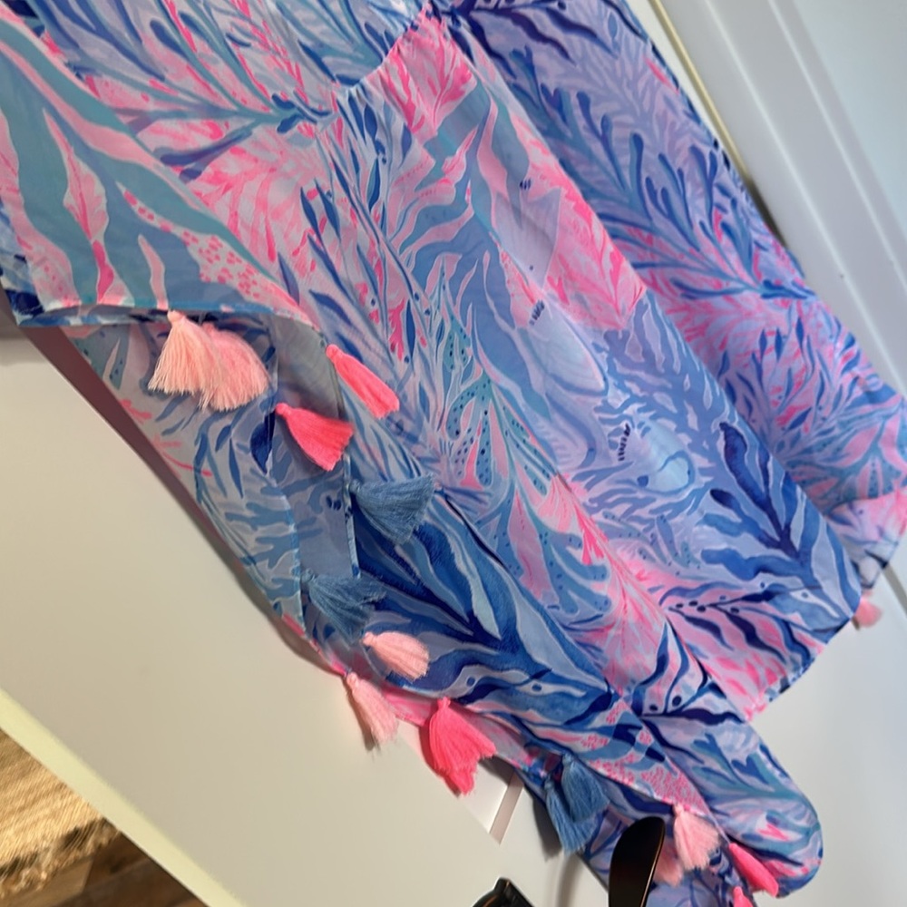 Colorful Cover Up with Tassels - Picture 3 of 4